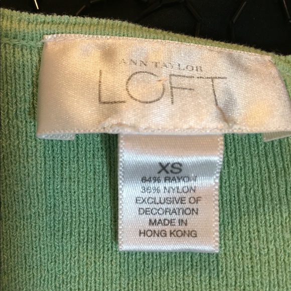 Mint green cardigan w white embroidered detail XS - Picture 5 of 8